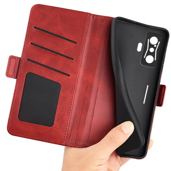 SIDE Peňaženkové puzdro pre Xiaomi Poco F4 GT červené