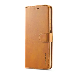 IMEEKE Peňaženkový kryt Xiaomi Poco M5 svetlohnedý