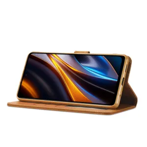 IMEEKE Peňaženkový kryt Xiaomi Poco X4 GT svetlohnedý