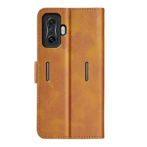 SIDE Peňaženkové puzdro pre Xiaomi Poco F4 GT svetlohnedé