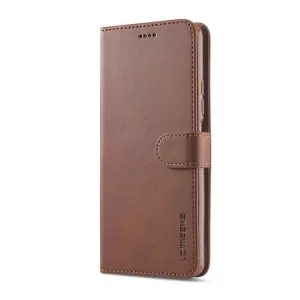 IMEEKE Peňaženkový kryt Xiaomi Poco M5 tmavohnedý