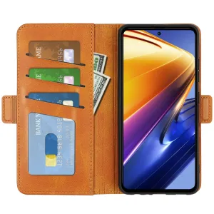 SIDE Peňaženkové puzdro pre Xiaomi Poco F4 GT svetlohnedé