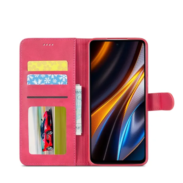IMEEKE Peňaženkový kryt Xiaomi Poco X4 GT ružový