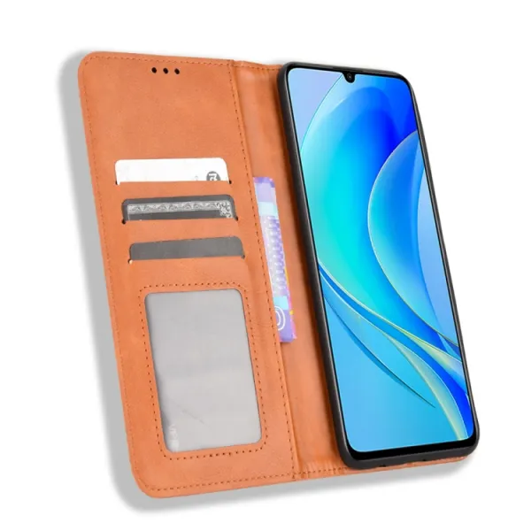 BUSINESS Peňaženkový kryt pre Huawei nova Y70 hnedý