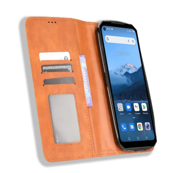 BUSINESS Peňaženkový kryt pre Oukitel WP16 hnedý