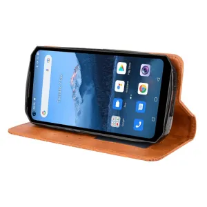 BUSINESS Peňaženkový kryt pre Oukitel WP16 hnedý