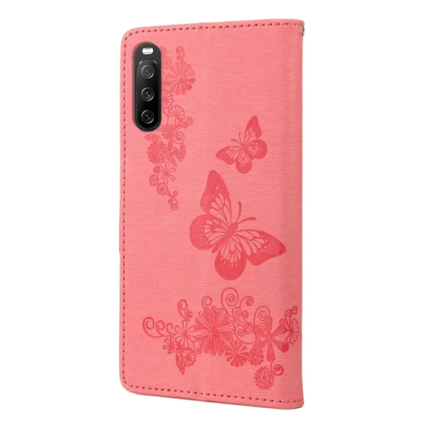 ART Peňaženkový kryt Sony Xperia 10 IV 5G BUTTERFLIES ružový