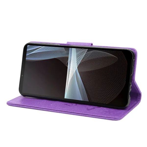 ART Peňaženkový kryt Sony Xperia 10 IV 5G BUTTERFLIES fialový