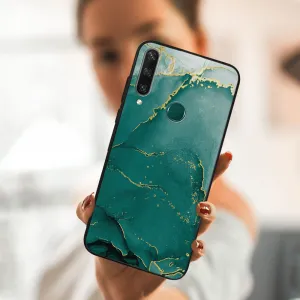 MY ART Ochranný obal Huawei Y6p -GREEN MARBLE (145)