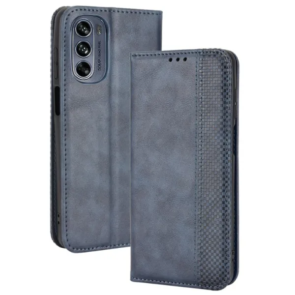 BUSINESS Peňaženkový kryt pre Motorola Moto G62 5G modrý