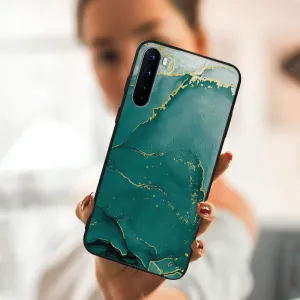 MY ART Ochranný obal OnePlus Nord -GREEN MARBLE (145)