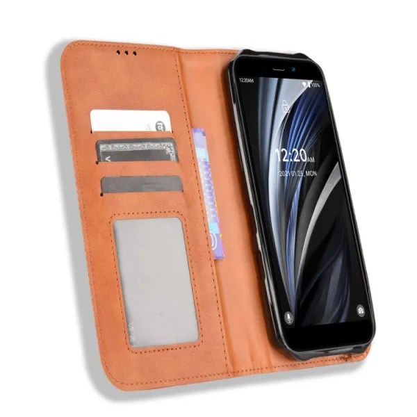 BUSINESS Peňaženkový kryt pre Oukitel WP12 / WP12 Pro hnedý