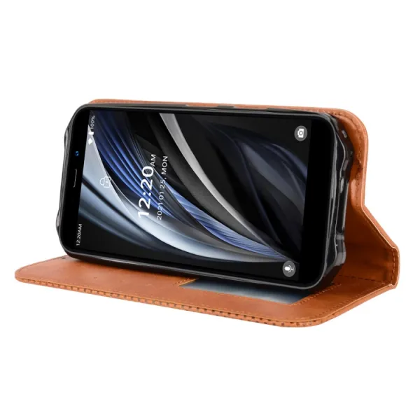 BUSINESS Peňaženkový kryt pre Oukitel WP12 / WP12 Pro hnedý