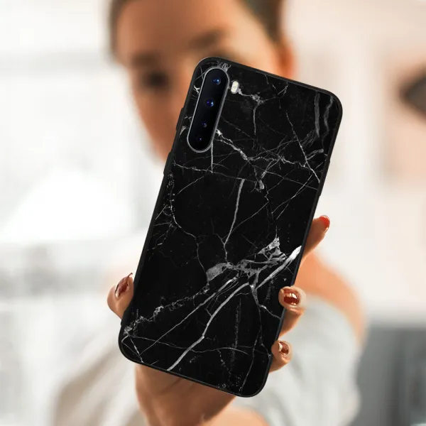 MY ART Ochranný obal OnePlus Nord -BLACK MARBLE (142)