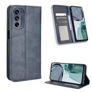 BUSINESS Peňaženkový kryt pre Motorola Moto G62 5G modrý