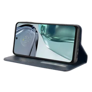 BUSINESS Peňaženkový kryt pre Motorola Moto G62 5G modrý