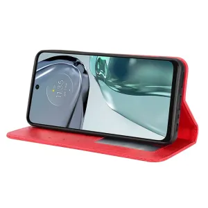 BUSINESS Peňaženkový kryt pre Motorola Moto G62 5G červený