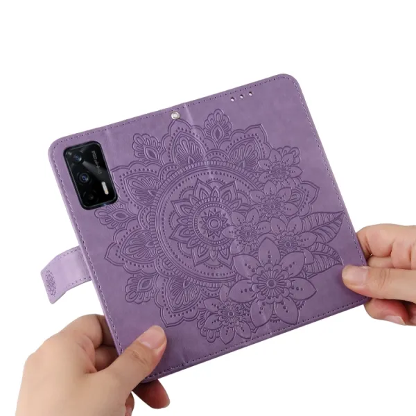 ART Peňaženkový kryt Realme GT Master Edition MANDALA fialový