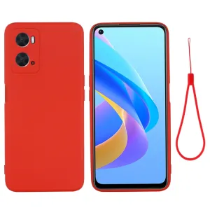 RUBBER Ochranný kryt pre Oppo A96 červený