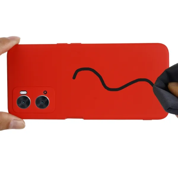 RUBBER Ochranný kryt pre Oppo A96 červený