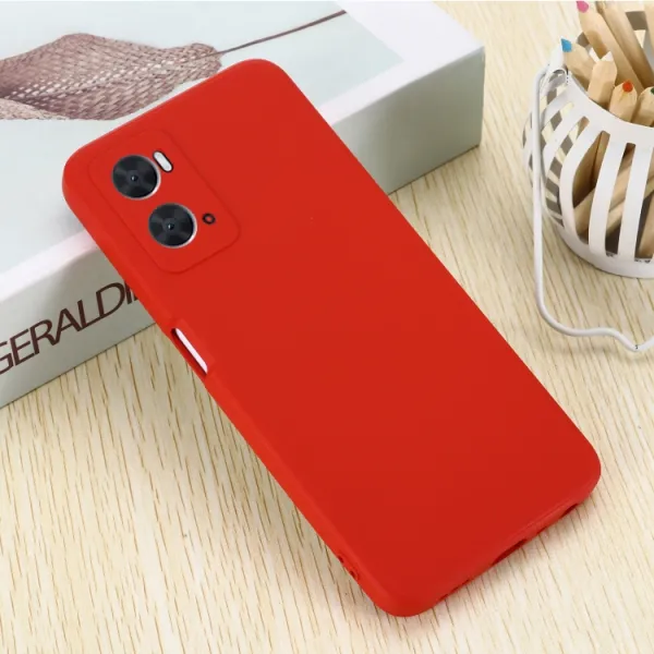 RUBBER Ochranný kryt pre Oppo A96 červený