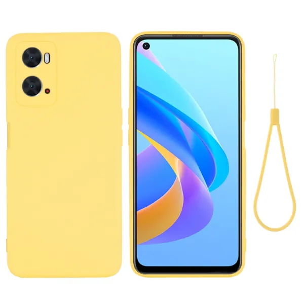 RUBBER Ochranný kryt pre Oppo A96 žltý