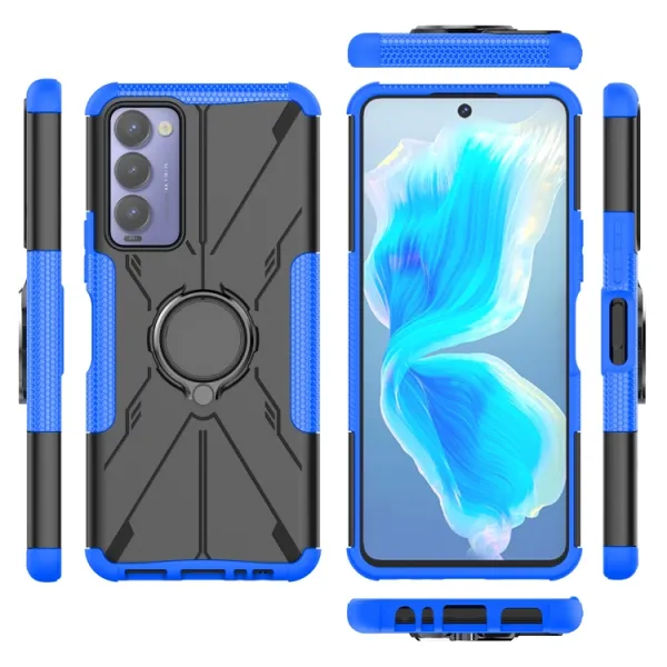 HOLD Odolný kryt s držiakom Tecno Camon 18 modrý