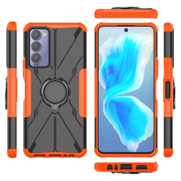 HOLD Odolný kryt s držiakom Tecno Camon 18 oranžový