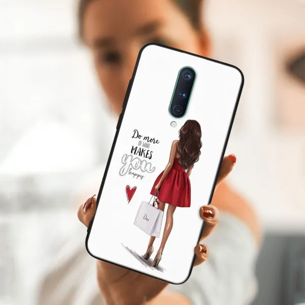 MY ART Ochranný obal OnePlus 8 -RED DRESS (137)