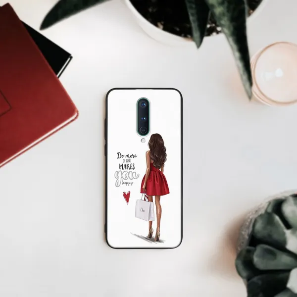 MY ART Ochranný obal OnePlus 8 -RED DRESS (137)