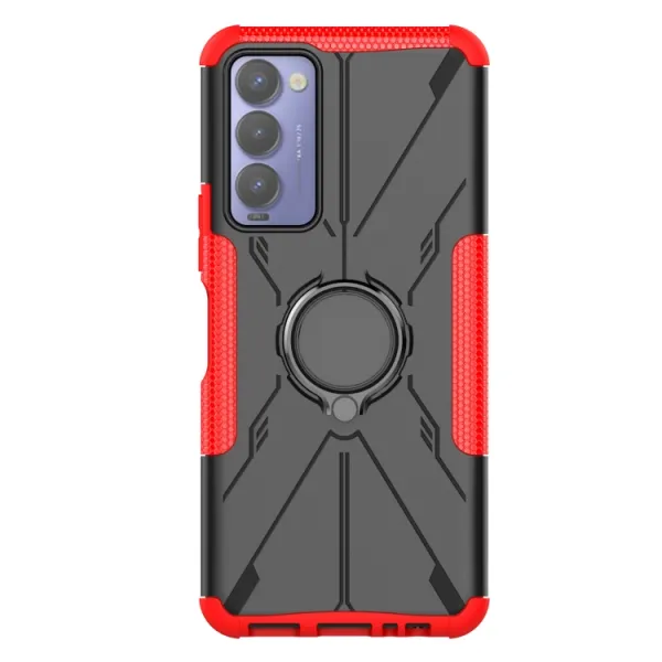 HOLD Odolný kryt s držiakom Tecno Camon 18 červený