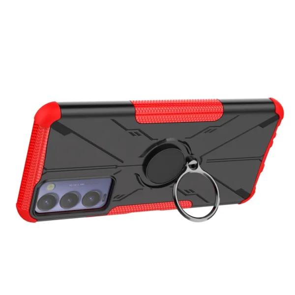 HOLD Odolný kryt s držiakom Tecno Camon 18 červený