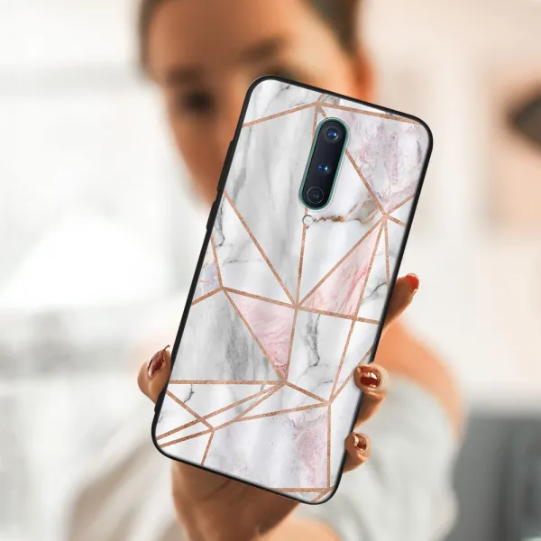 MY ART Ochranný obal OnePlus 8 -PINK MARBLE (143)