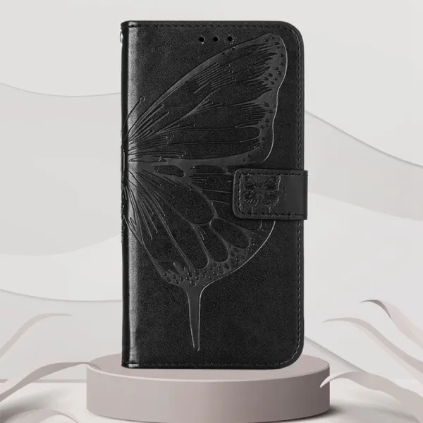 ART BUTTERFLY Peňaženkový obal pre Tecno Camon 18 čierny