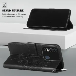 ART Peňaženkový kryt Tecno Spark 8 BUTTERFLY čierny