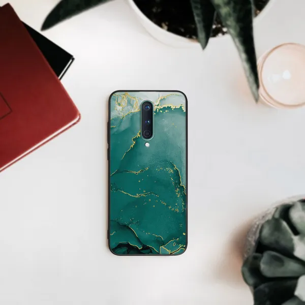 MY ART Ochranný obal OnePlus 8 -GREEN MARBLE (145)