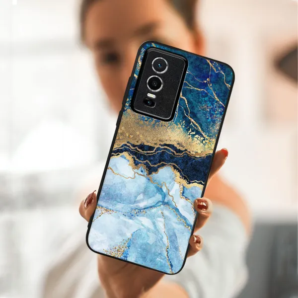 MY ART Ochranný obal Vivo Y76 5G -BLUE MARBLE (141)