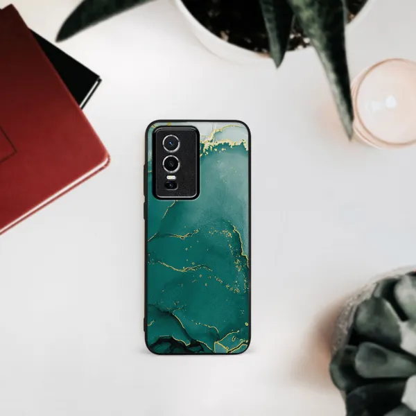 MY ART Ochranný obal Vivo Y76 5G -GREEN MARBLE (145)