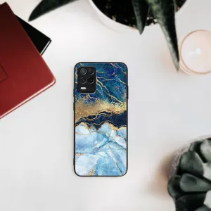 MY ART Ochranný obal Realme 8 5G-BLUE MARBLE (141)