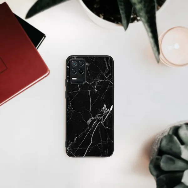 MY ART Ochranný obal Realme 8 5G-BLACK MARBLE (142)