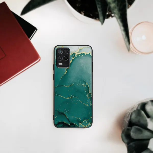 MY ART Ochranný obal Realme 8 5G-GREEN MARBLE (145)