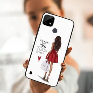 MY ART Ochranný obal Realme C21 -RED DRESS (137)
