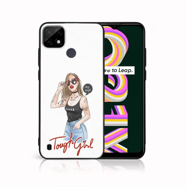 MY ART Ochranný obal Realme C21 -TOUGH GIRL (131)