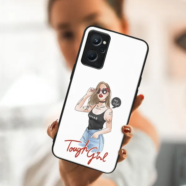 MY ART Ochranný obal Realme 9i -TOUGH GIRL (131)