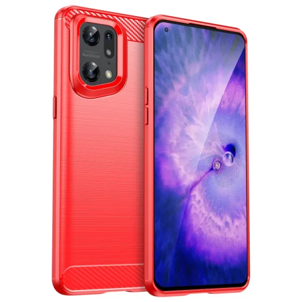 FLEXI TPU Kryt pre Oppo Find X5 Pro červený