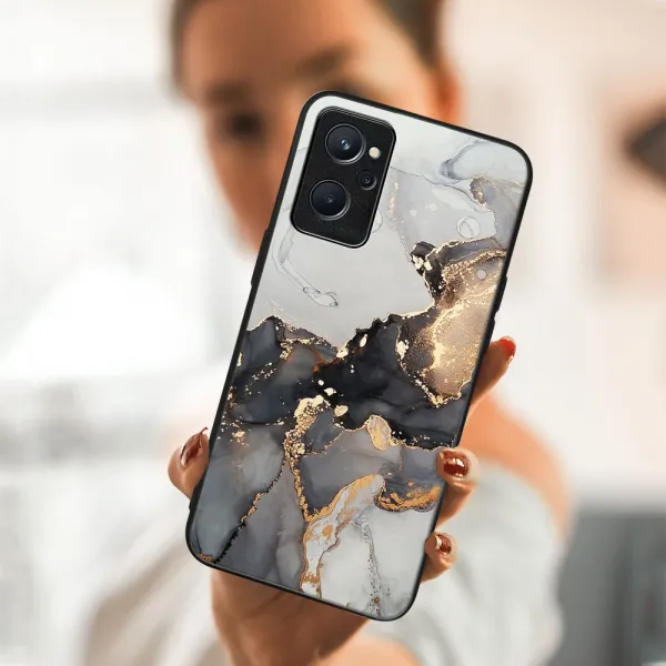 MY ART Ochranný obal Realme 9i -GREY MARBLE (140)
