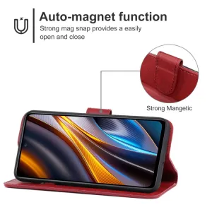 SMOOTH Peňaženkové puzdro Xiaomi Poco X4 GT červené