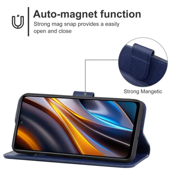 SMOOTH Peňaženkové puzdro Xiaomi Poco X4 GT modré