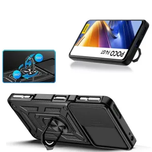 RING Obal s držiakom pre Xiaomi Poco F4 GT ružový