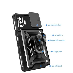 RING Obal s držiakom pre Xiaomi Poco F4 GT ružový